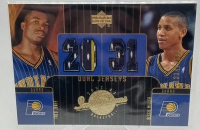 2002-03 Upper Deck Inspirations Fred Jones Reggie Miller Dual Patch #/1500 - Image 1 of 2