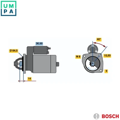 STARTER 0 986 019 291 FOR FIAT LANCIA 160 A3.000 1.1L 156A2.000/246 1.0L 4cyl - Image 1 of 4