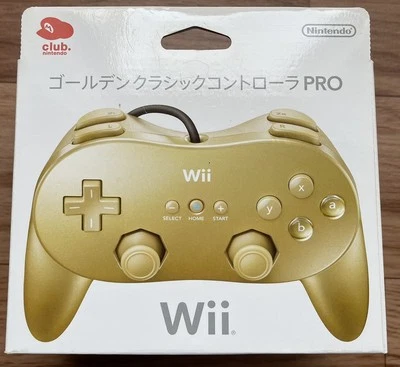 Nintendo Wii Golden Classic Controller PRO Club Nintendo Limited Edition New - Image 1 of 4