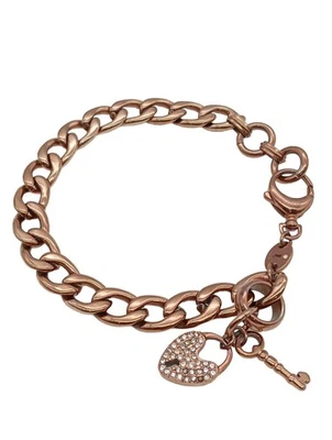 FOSSIL Braccialetto sottile Donna Ornamento braccia oro stile casual - Immagine 1 di 4