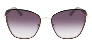 Calvin Klein CK21130S Sunglasses Women Black Cat Eye 56mm New 100% Authentic - Picture 1 of 8