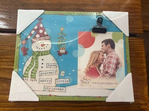 Glory Haus Snowman Canvas Picture Frame New In Package - Picture 1 of 6