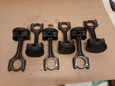 BMW E39 525i E46 325i 2.5L M54B25 pistones y bielas OEM, juego de 6 Foto 1 de 4