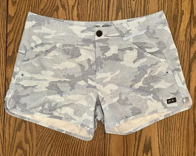 Pelagic Shorts Women 10 Blue Camo Moana Fishing Hybrid Swim UPF 50 Outdoor Board - Image 1 of 4