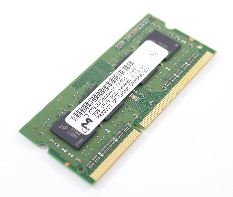 Micron MT8JSF25664HZ-1G4D1 2GB DDR3 Laptop RAM Memory - Image 1 of 1