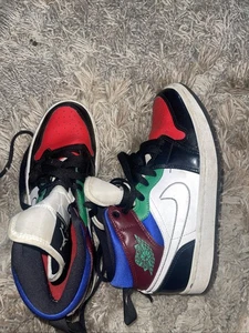 Nike Größe 8 - Air Jordan 1 Mid SE Black/Multicolor/White 2020 Top Zustand  - Bild 1 von 10