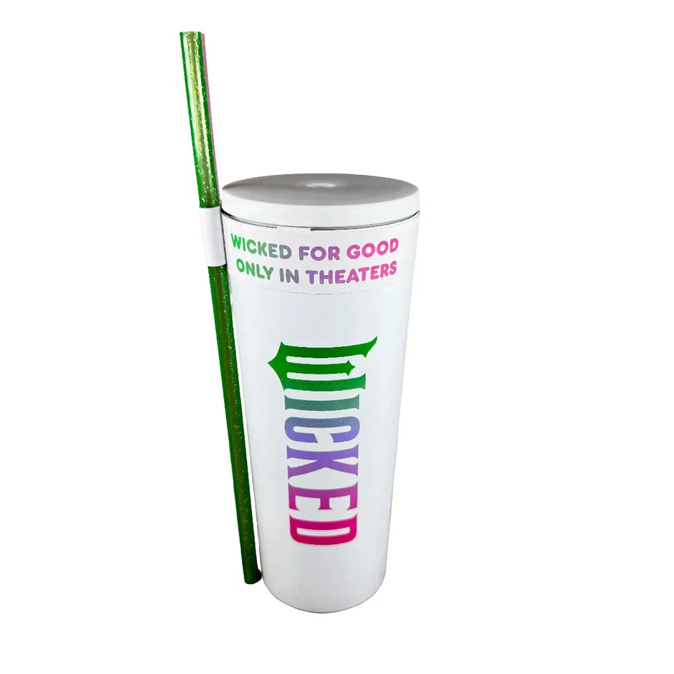 Dunkin Wicked Stainless Steel Tumbler Pink Green Cup Sleeve Munchkin Tin Box - Image 1 of 1