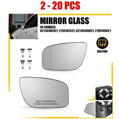 Fit Mercedes-Benz E63 E320 E350 E550 E280 07-09 2-20X Mirror Glass Clear Heated - Imagem 1 de 4