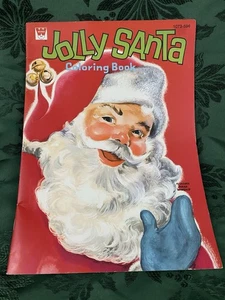 JOLLY SANTA MALBUCH WHITMAN 1975 JUMBO 1073 WEIHNACHTEN FLORENZ WINSHIP VTG - Bild 1 von 10
