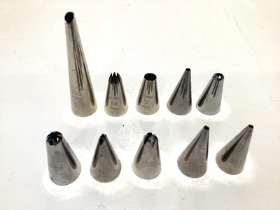 Tubería/boquillas de glaseado vintage marrón nuez, Wilson de acero inoxidable - Imagen 1 de 4