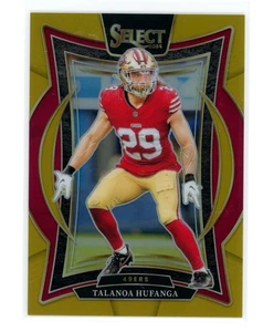 Panini Select Talanoa Hufanga Gold Prizm 2024/10 Concourse #46 49ers - Imagen 1 de 2
