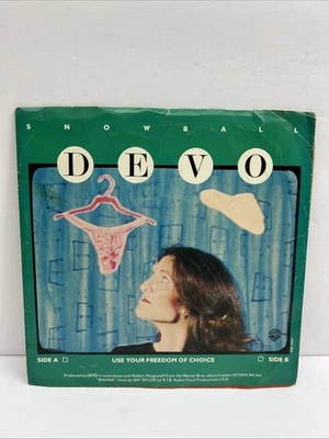 DEVO Snowball / Freedom Of Choice - 1980 WARNER BROS. 7” 45 NEW WAVE SYNTH POP - Image 1 of 4