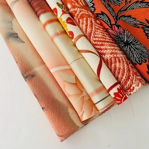 Bundle #188 Roselle Vintage Silk Fabric Scraps Japanese Kimono Fabric Bag - Picture 1 of 4