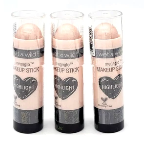 (3) Barra de Maquillaje Wet N Wild MegaGlo Resaltado Sellada 800 - Cuando el Desnudo Golpea - Imagen 1 de 2