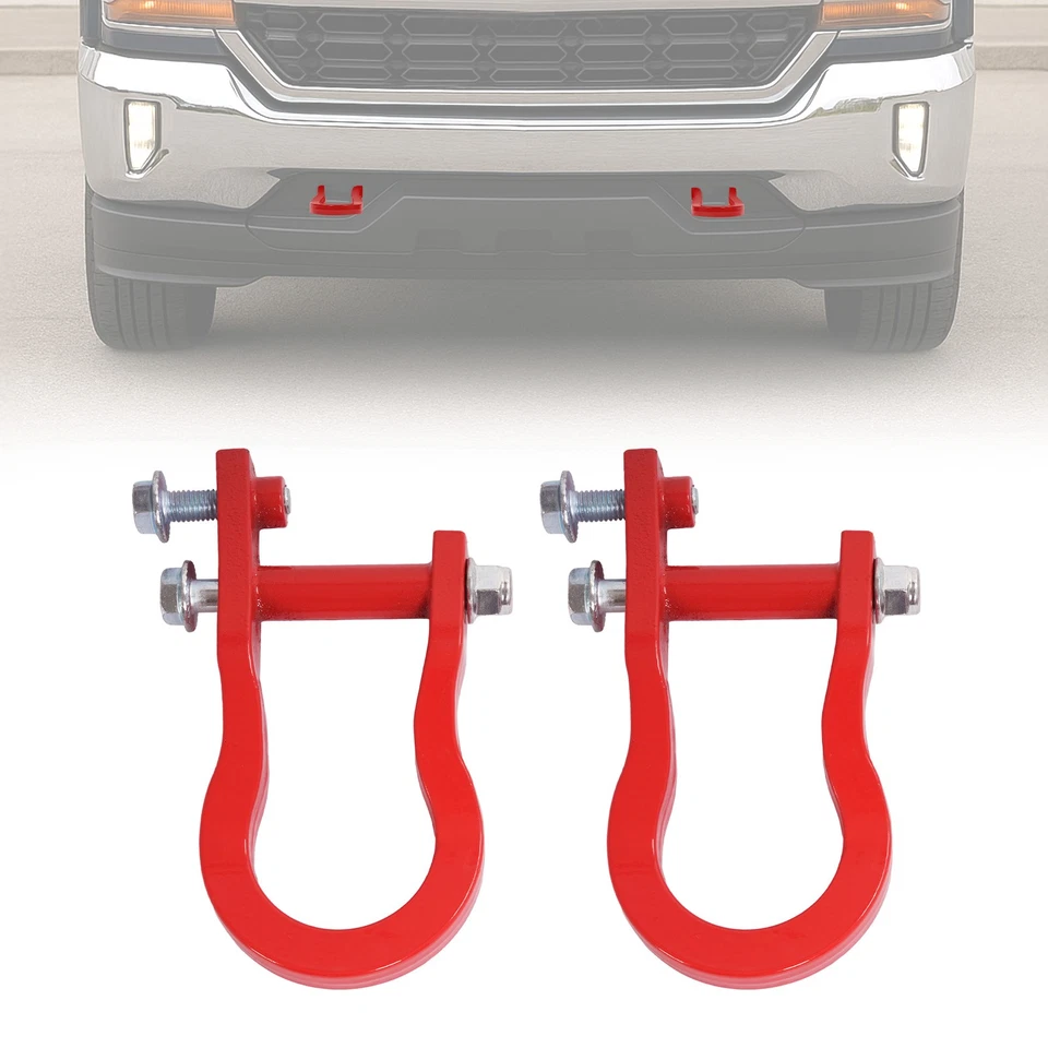 2pcs Front Tow Hooks For Chevrolet Silverado GMC Sierra 1500 2007-2019 #84192871 Foto 1 de 4