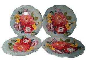 NEW The Pioneer Woman Sweet Romance Blossoms Stoneware Salad Plates Set of 4 - Picture 1 of 9