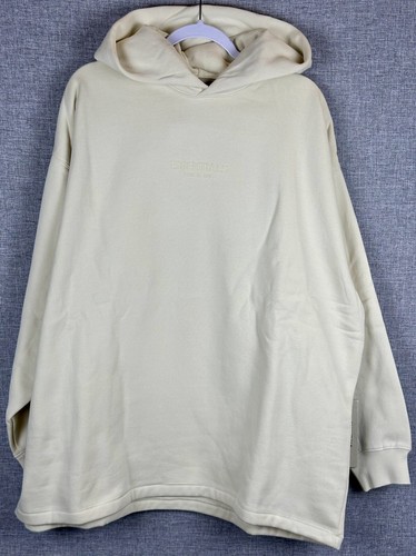 Felpa con cappuccio RILASSATA taglia L Fear Of God Essentials colore guscio uovo taglia grande nebbia
