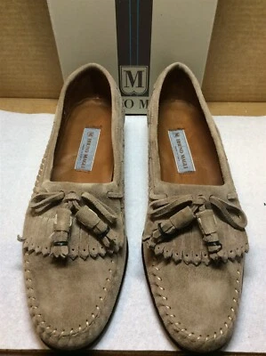 New Bruno Magli Bergen 9.5 M taupe sueded leather {316R}  - Image 1 of 4