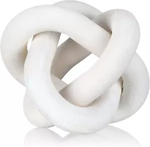 3 Link Wood Knot Decor - Hand Carved Coffee Table Decoration, Boho Chain Link - Picture 1 of 7