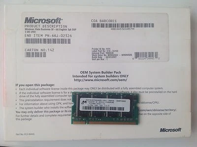 Windows Vista Business 32bit Full Oem - Image 1 of 4