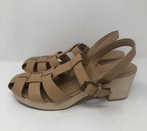 Madewell Il Pescatore Sandalo Zoccolo Deserto Cammello Pelle Scarpe con Tacchi - Foto 1 di 10