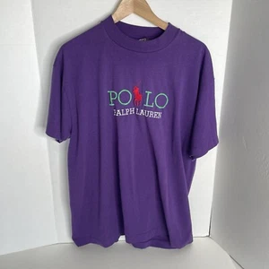 Vintage Polo Ralph Lauren Kurzarm Hemd, XL, Lila Einzelnaht FOTL Best - Bild 1 von 8
