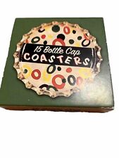 15 Vintage Cardboard Soda Bottle Cap Coasters Barware 2003 Harry & Otto Designs 