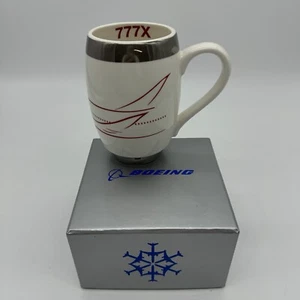 Boeing 777X weiß rot silber 5,5" Coffee Tea Company Becher 100 Box Flugzeug LESEN - Bild 1 von 24