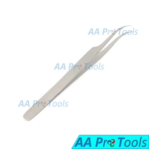 Eyelash Eyebrow Extension Tweezers Fine Curved Tip - Stainless Steel - Picture 1 of 3
