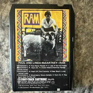 Paul And Linda McCartney Ram 8 Track Cassette 1971 - Picture 1 of 2