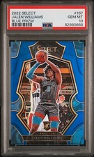 2022-23 Panini Select Jalen Williams BLUE PRIZM Rookie Rc #167 PSA 10