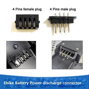 For E-bike Lithium Battery Box Power Discharge Connector Plug 4pins Male &Female - Picture 1 of 10