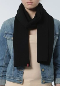 Levi's Men's Scarf Winter Warm Soft Fringe Long Shawl Wrap Black Unisex Scarf - Picture 1 of 3