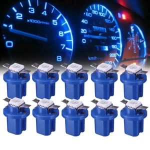 10x T5 B8.5D 5050 SMD Blue Car Dashboard Instrument LED Light Bulbs Accessories, - Foto 1 di 10