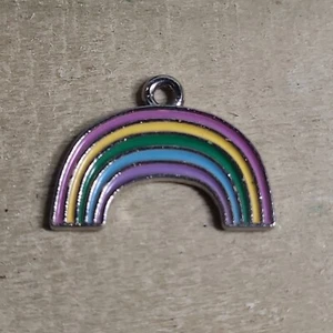 Small Enamel Rainbow Charm | 24mm x 18mm | Great Condition - Picture 1 of 3