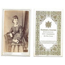CDV Victorian Lady Carte de Visite Photograph by Oldham & Cooper of Birmingham