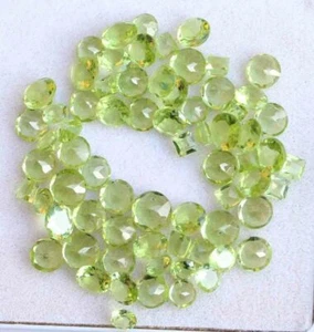 Lotto pietre preziose sfuse taglio tondo sfaccettato peridoto AAA naturale 25,00 ct 100% - Foto 1 di 3