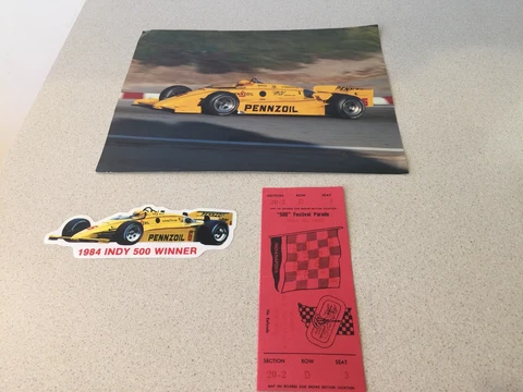 1985 500 Festival Parade Indianapolis 500 Ticket Stub Rick Mears Picture,sticker Cover
