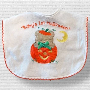 Vintage “Baby’s First Halloween” Bib - Picture 1 of 3