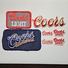 7 Vintage Coors Original & Light Beer Bar Embroidered Advertising Patches -NOS