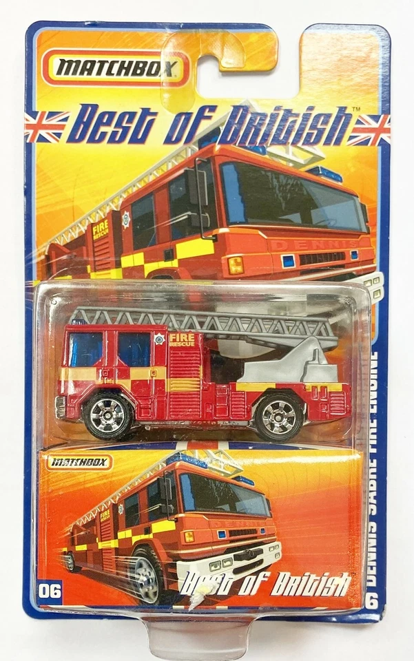 Matchbox Best of British 06 Dennis Sabre Fire Engine (Blister Card) - Image 1 of 1