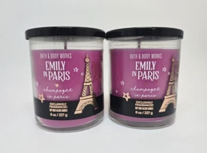 Juego de 2 velas de mecha única Bath & Body Works Champagne en París - Imagen 1 de 2
