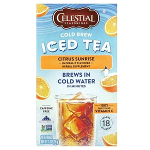 Cold Brew Iced Tea, Citrus Sunrise, Caffeine Free, 18 Tea Bags, 1.2 oz (35 g) - Picture 1 of 3