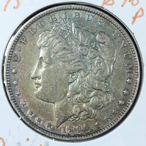 1896 P Morgan Silver Dollar - Philadelphia - Rainbow Toning - Picture 1 of 2