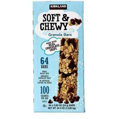 Kirkland Signature Soft & Chewy Granola Bars, 0.85 oz, 64-count Healthy Snacks - Image 1 of 2