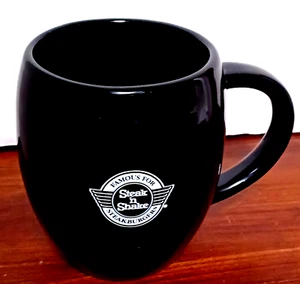 Steak and Shake Restaurant Steinzeug Kaffeebecher groß 16-20 Unzen - Bild 1 von 4