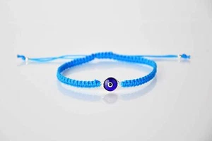 Evil Eye Bracelet Blue Eye Macrame Sky Blue - Bild 1 von 1
