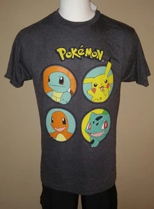 POKEMON WE LOVE FINE 4 BUBBLES GRIGIO MEDIUM MED T SHIRT UOMO NUOVA - Foto 1 di 1