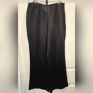 Pantalón ESCADA 100% Seda Vintage Negro Acampanado Pierna Talla UE 40 EE. UU. 10 - Imagen 1 de 5