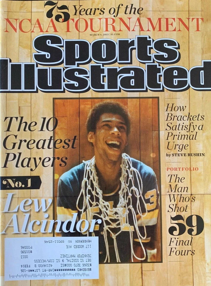 UCLA Bruins Lew Alcindor/Kareem Sports Illustrated Magazine (March, 2013) - Image 1 of 1